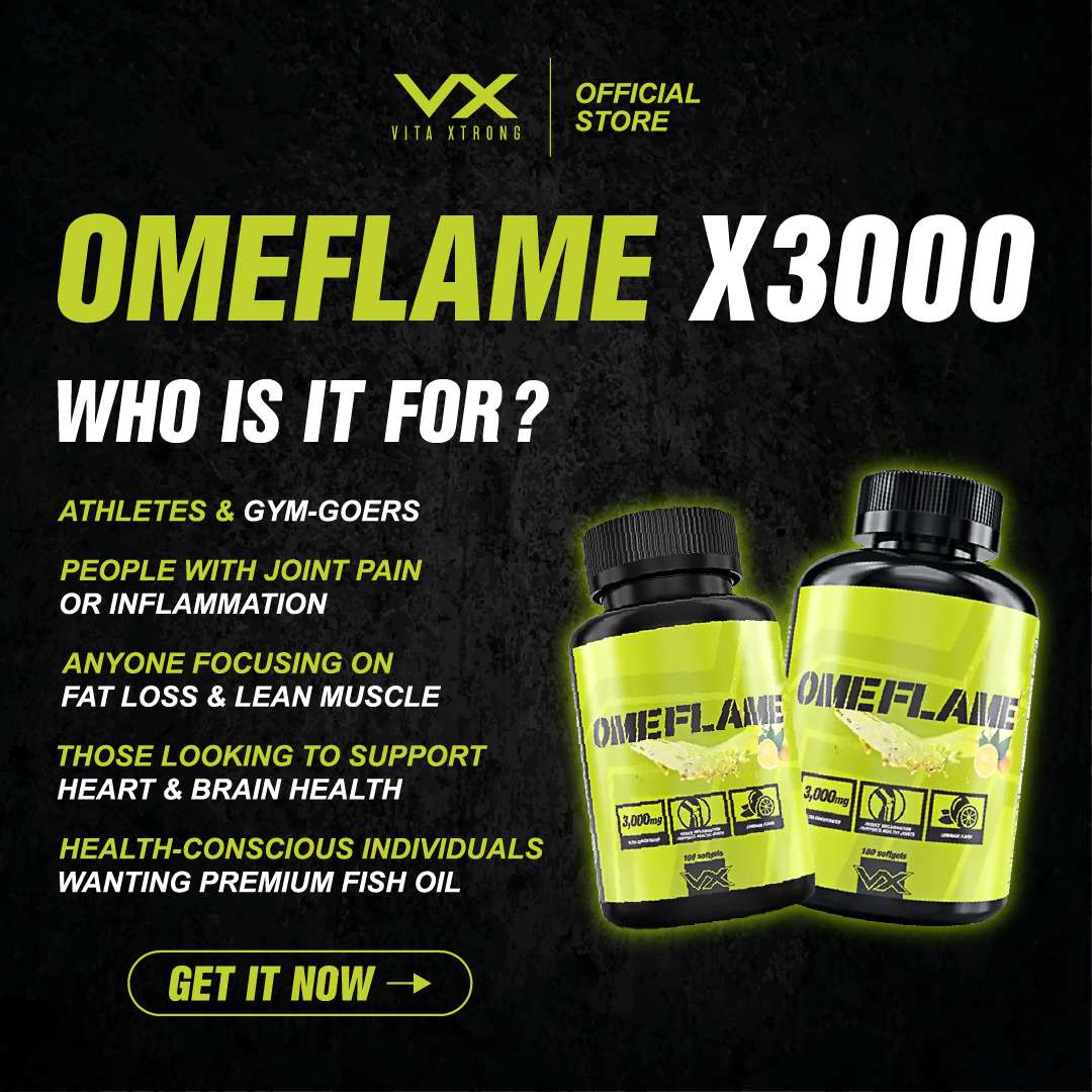 Vitaxtrong Omeflame X3000™ | 100 / 180 Softgels | Ultra-Concentrated Omega-3 Fish Oil 3000mg | EPA & DHA [VX]_10