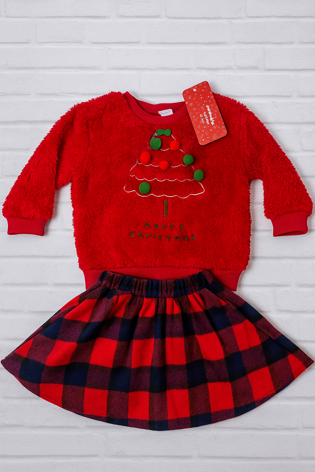 Festive Christmas 2-Piece Outfit Set (Age 2–3 Years)