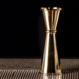 COCKTAIL KINGDOM JAPANESE STYLE JIGGERS GOLD 1 OZ OVER 2 0Z