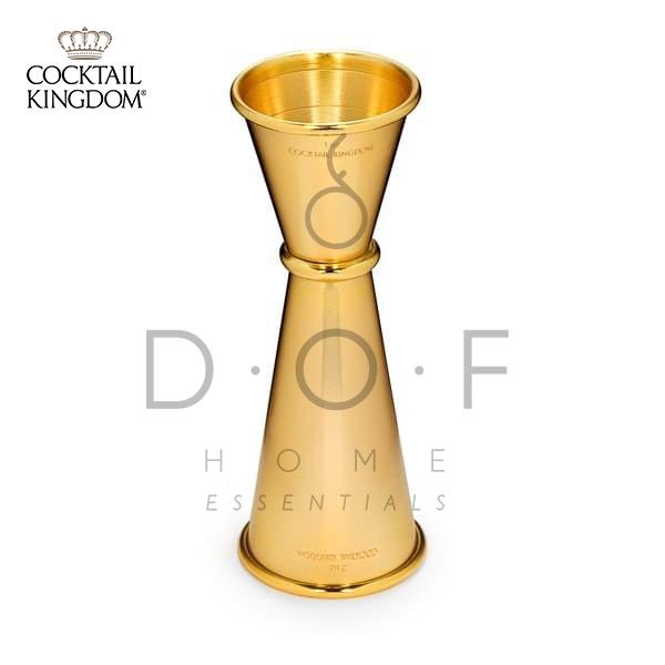 COCKTAIL KINGDOM JAPANESE STYLE JIGGERS GOLD 1 OZ OVER 2 0Z_0