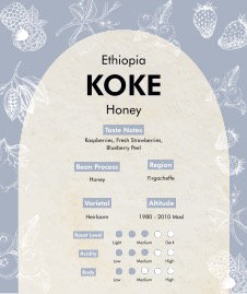 speciality - ethiopia - koke (honey processed) whole beans - 1kg