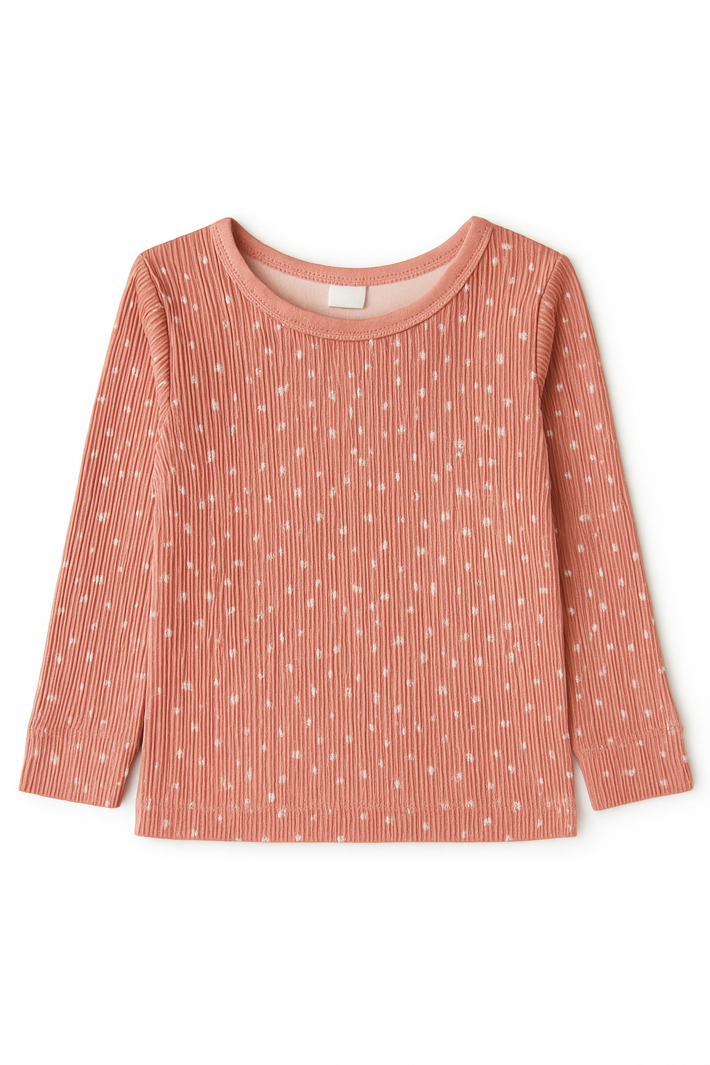 Pink Ribbed Dotted 2-Piece Outfit (3 Years)_1