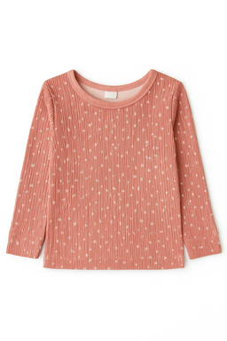 Pink Ribbed Dotted 2-Piece Outfit (3 Years)