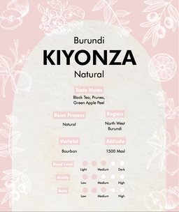 speciality - premium burundi - kiyonza (natural) - 1kg