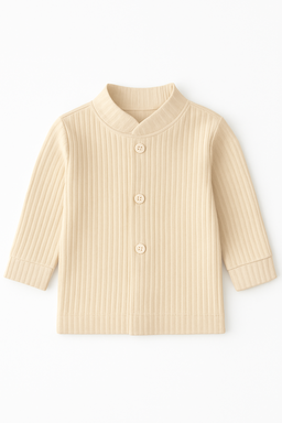 Beige Ribbed 2-Piece Baby Set (6–9 Months)