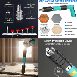 100 NAILS STEEL NAIL GUN TOOL 