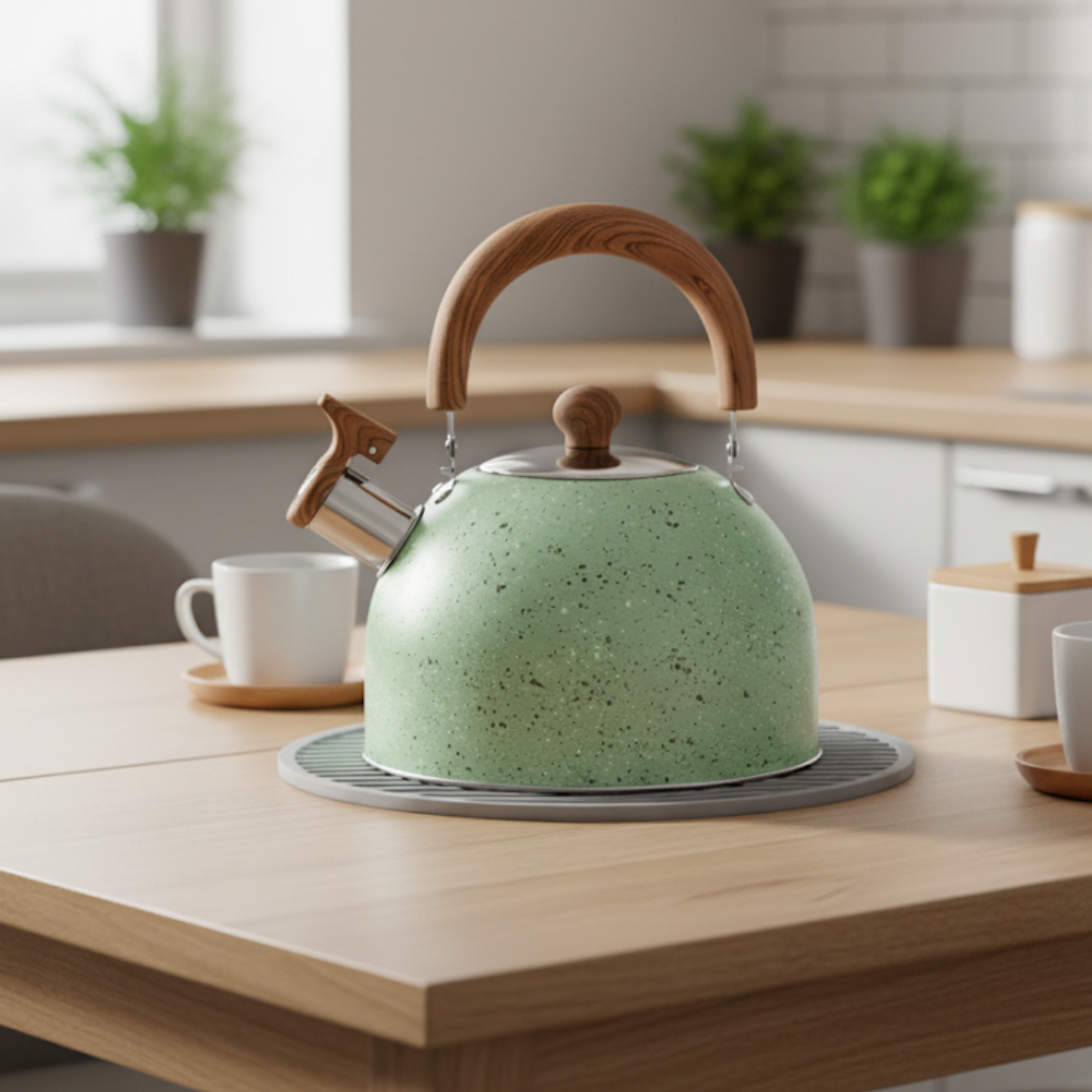 TEAPOT BOILING WATER WHISTLING KETTLE _7