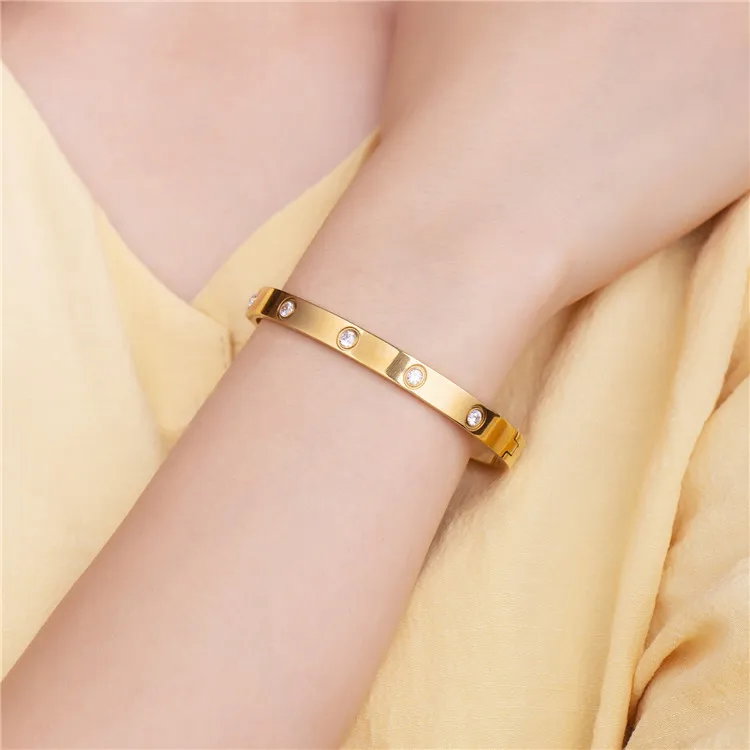 Stainless Steel 18k Hinged
