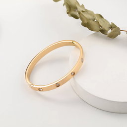  Stainless Steel 18k Hinged