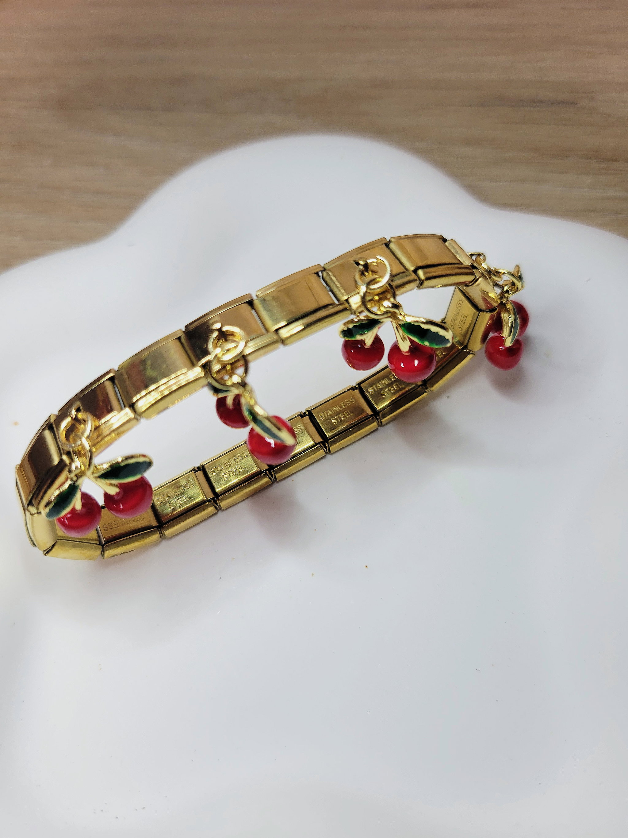 Italian Cherry Charm Bracelet _0