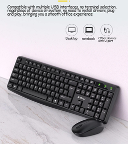 Clavier & Souris Sans Fil ZIDLI – NMC0013