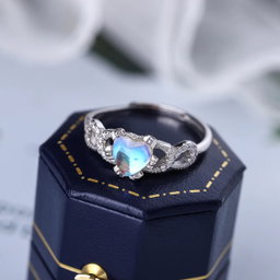 Moon Heart Ring