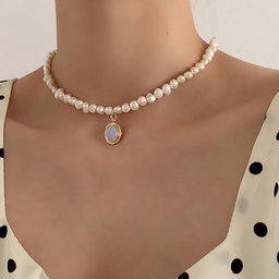 Mecylife Pearl Moon Necklace