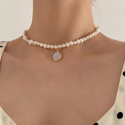 Mecylife Pearl Moon Necklace