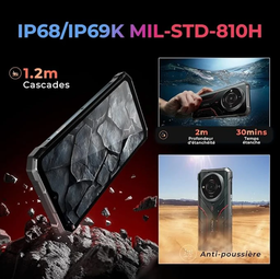 HOTWAV T7S Androi 13– 8Go+128Go / 6280mAh incassable (NMC0024)