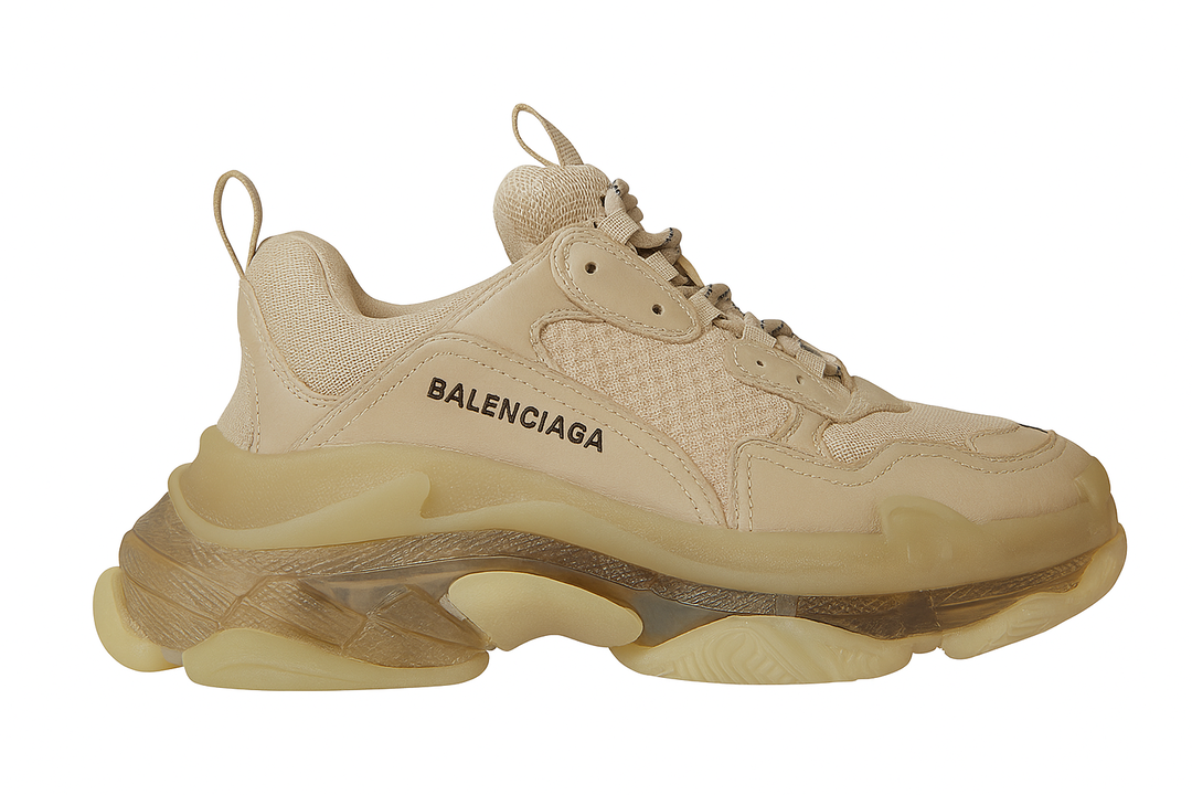 Biege Belenciaga Triagle Sneaker 