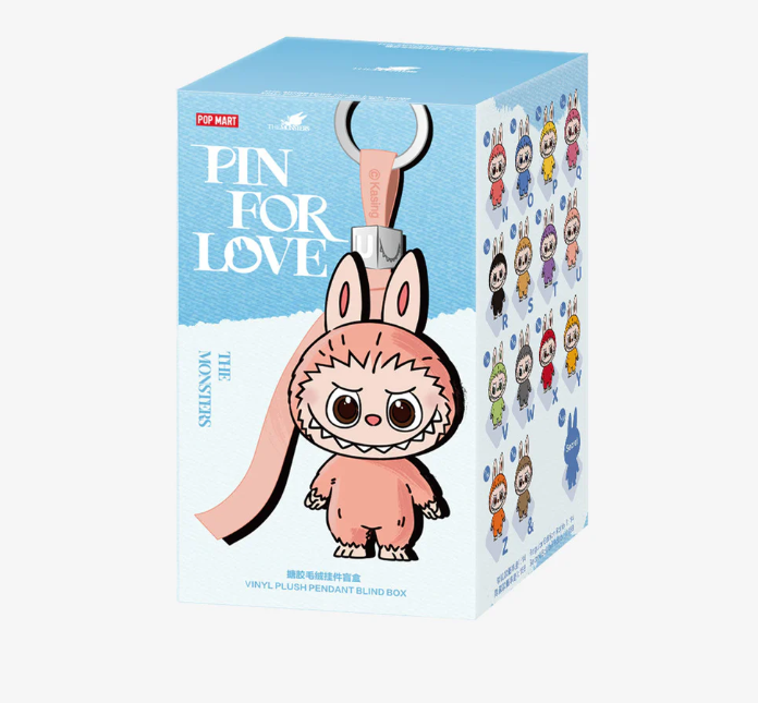 Labubu Pin for Love Series Plush Pendant Blind Box (N-Z)