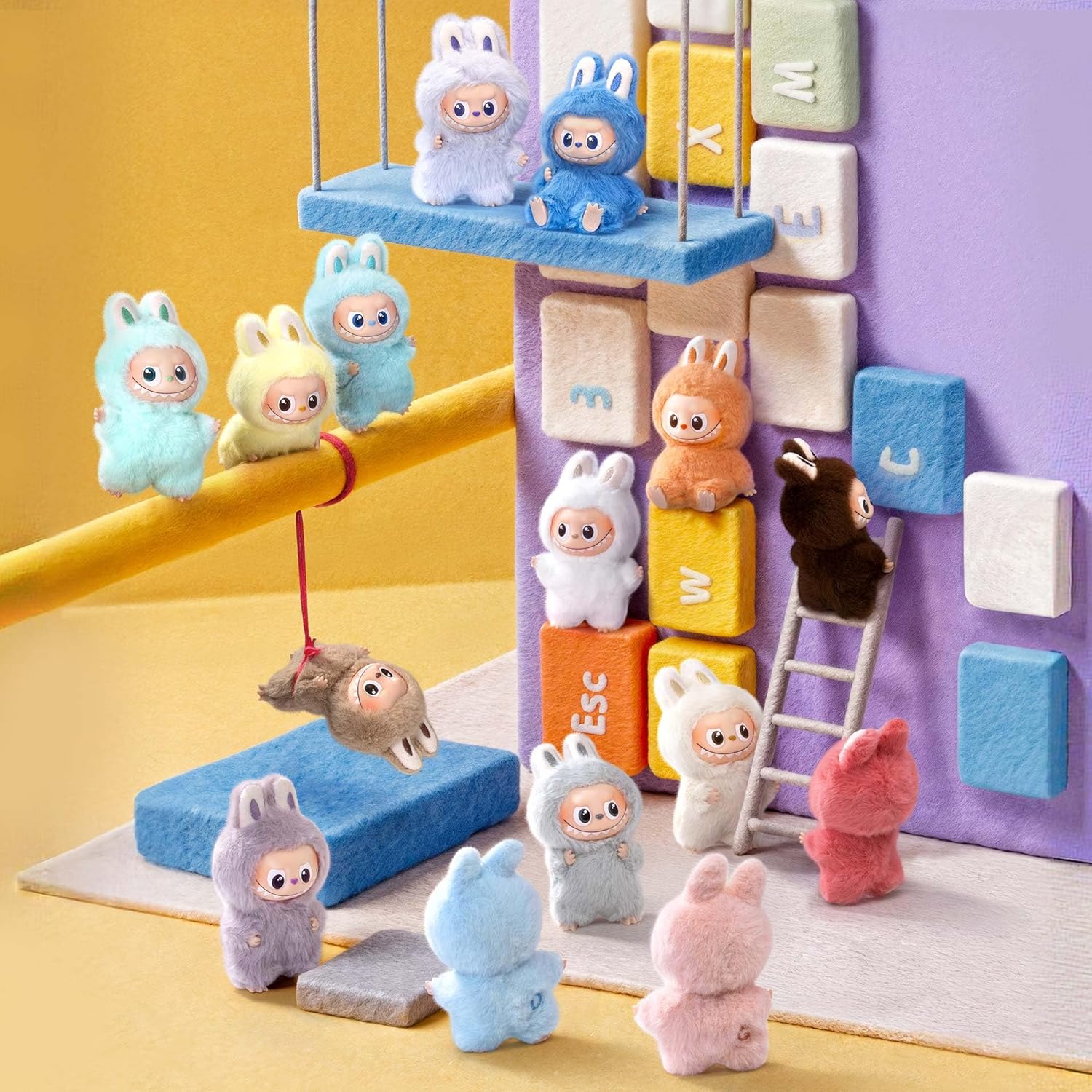 Labubu Pin for Love Series Plush Pendant Blind Box (N-Z)_1