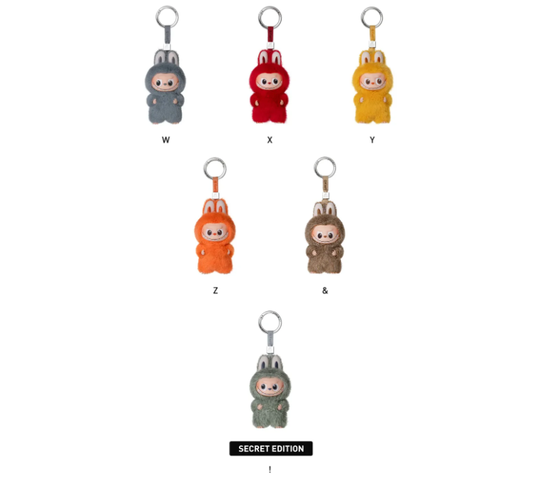 Labubu Pin for Love Series Plush Pendant Blind Box (N-Z)_3