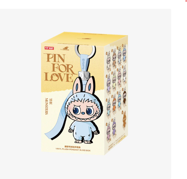 Labubu Pin for Love Series Plush Pendant Blind Box (A-M)