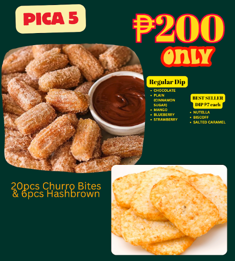 PICA 20pcs Churros & 6pcs Hashbrown