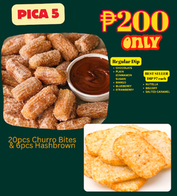 PICA 20pcs Churros & 6pcs Hashbrown