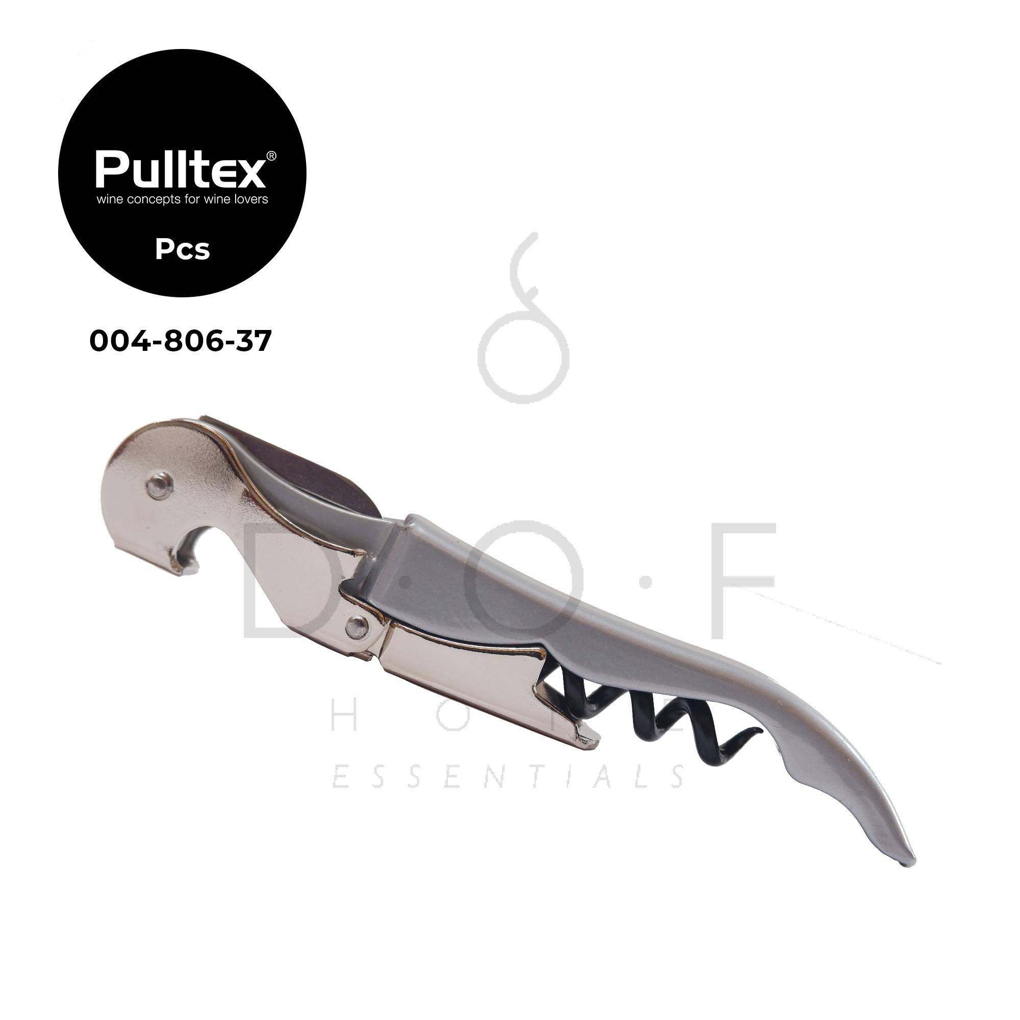 WINE OPENER PULLTEX CORKSCREW OPENER WINE ORIGINAL DOUBLE LEVER SILVER GREY