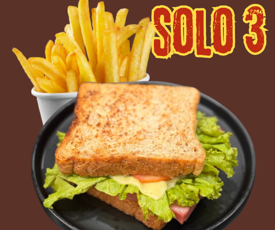 SOLO 3 (Ham & Cheese Supreme & Fries)Free 12oz_0