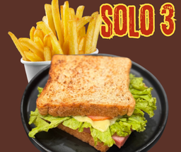 SOLO 3 (Ham & Cheese Supreme & Fries)Free 12oz