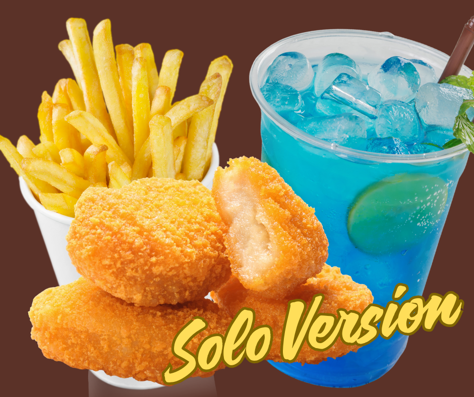 Nuggets SOLO VERSION (4pcs Nuggets & Fries) Free 12oz Fruitsoda