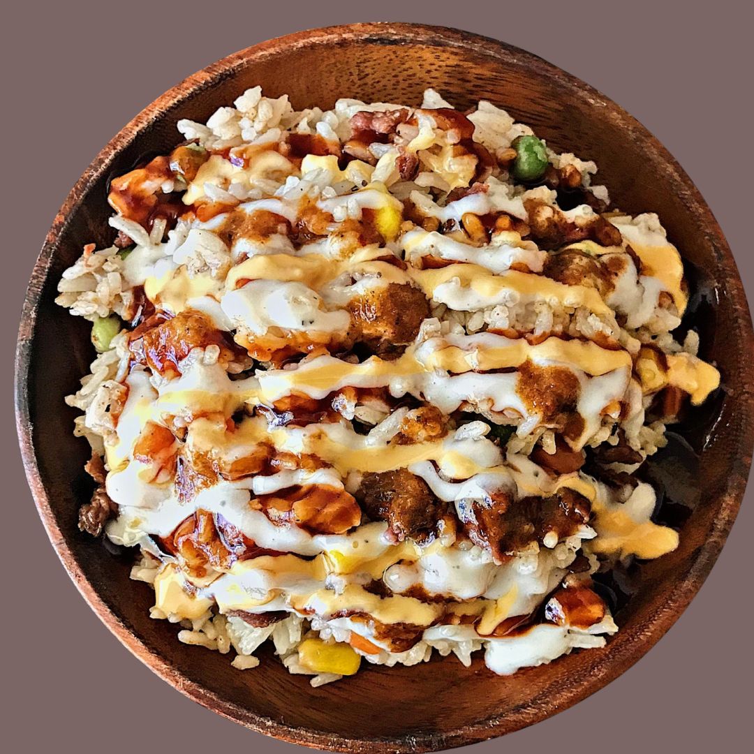 Shawarma Rice w/ Free 12oz Fruitsoda
