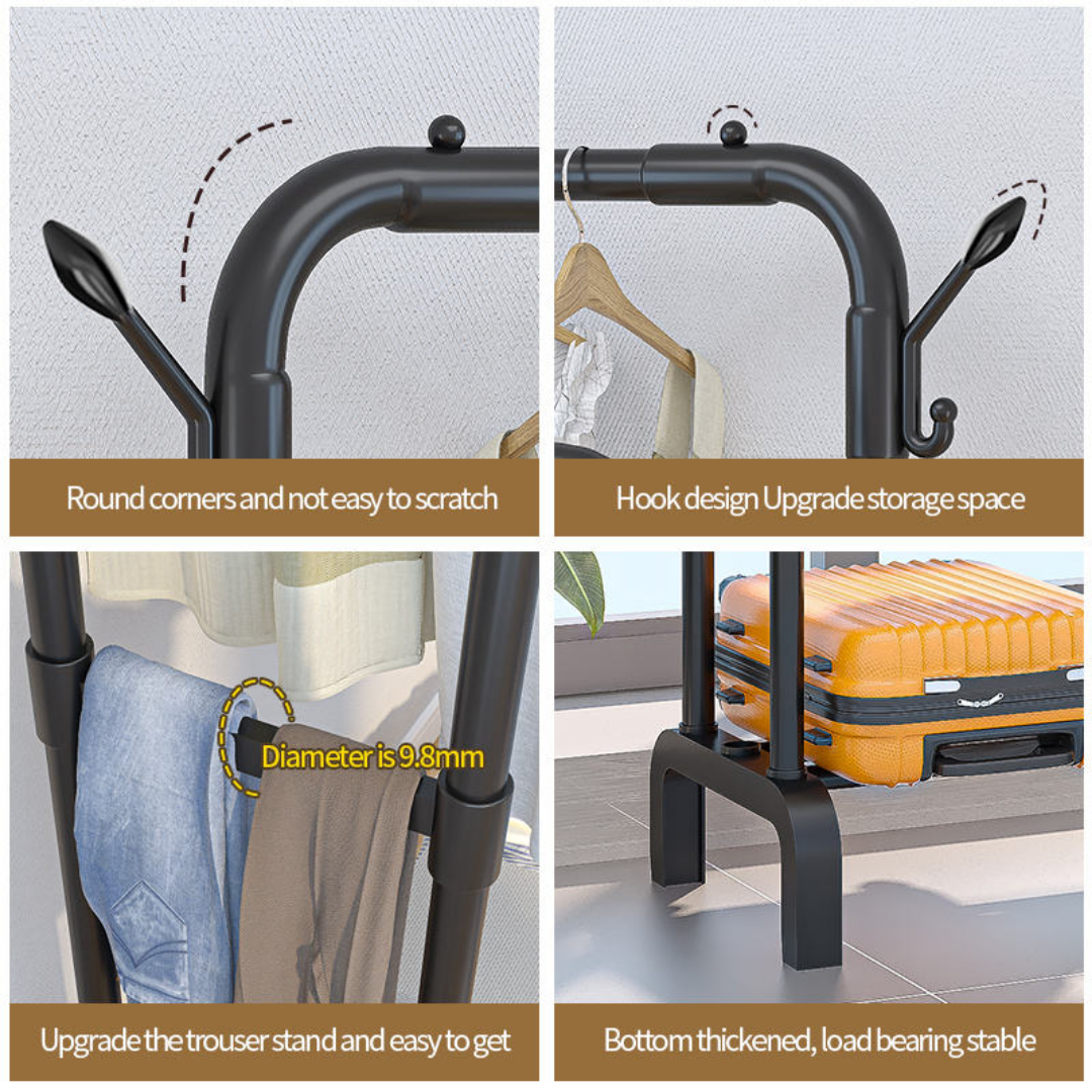 110CM POLE CLOTH HANGING RACK WITH HOOK _1
