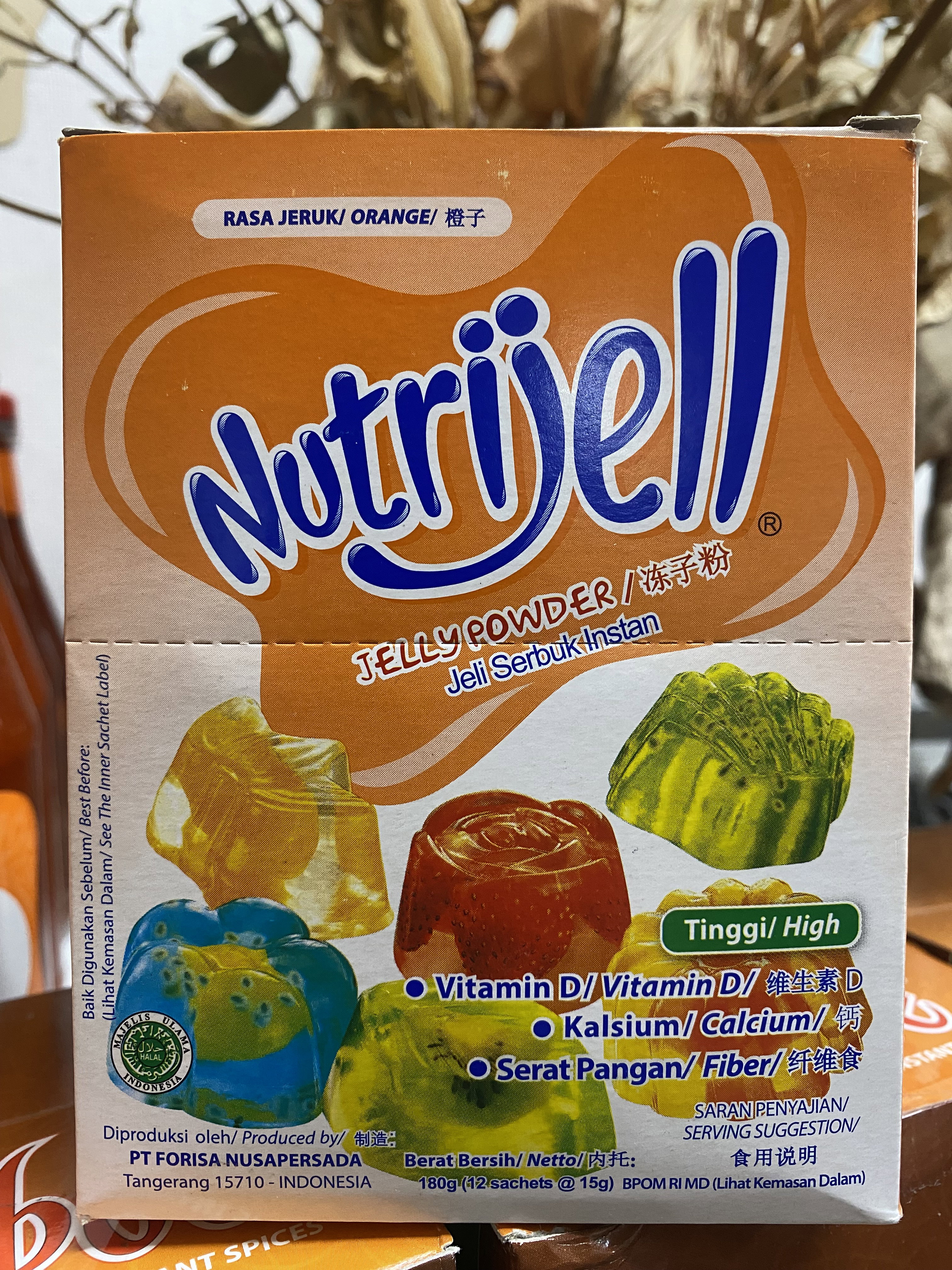 Nutrijell Rasa Jeruk 1box isi 12pcs