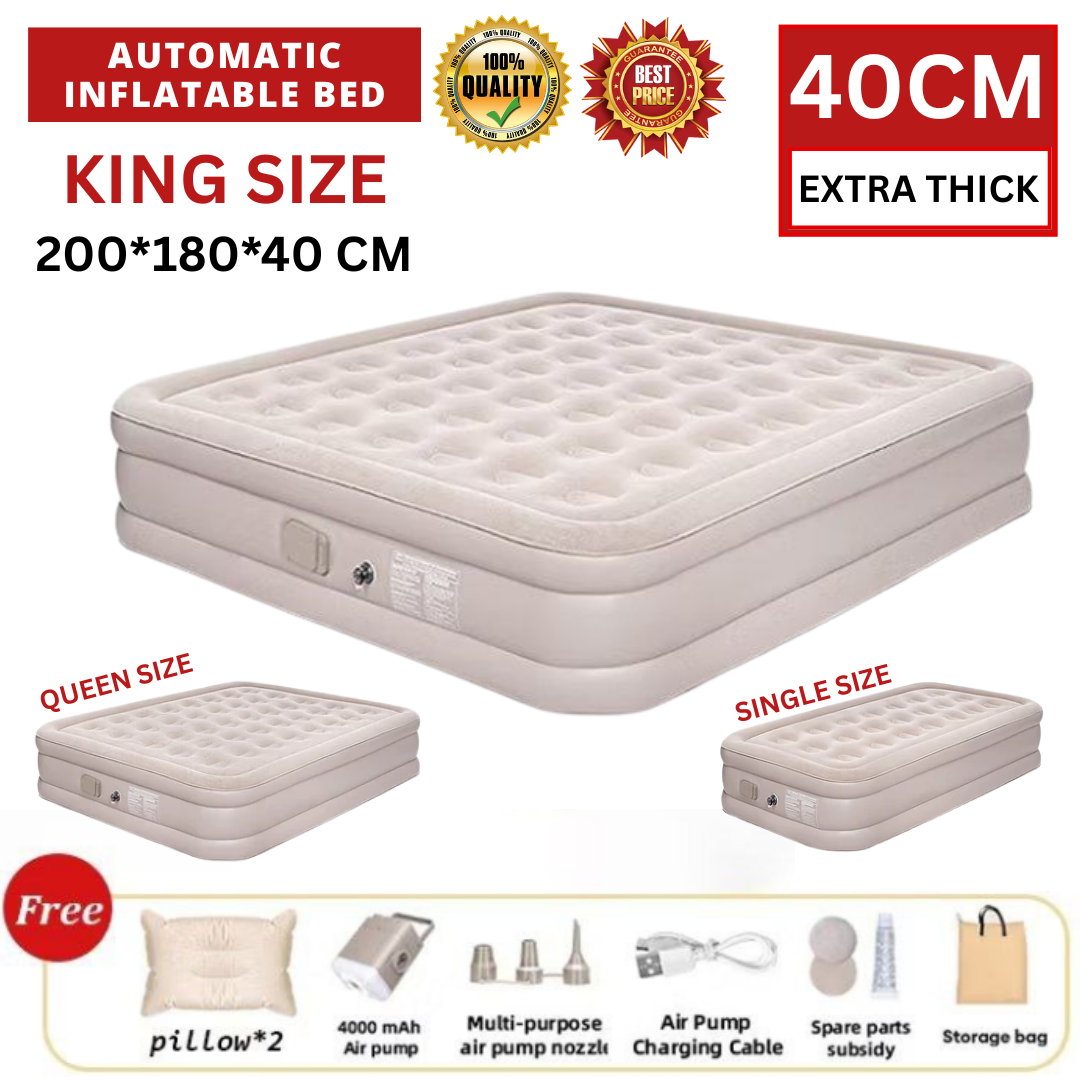 40CM AUTOMATIC INFLATABLE BED EXTRA THICK (TILAM ANGIN)