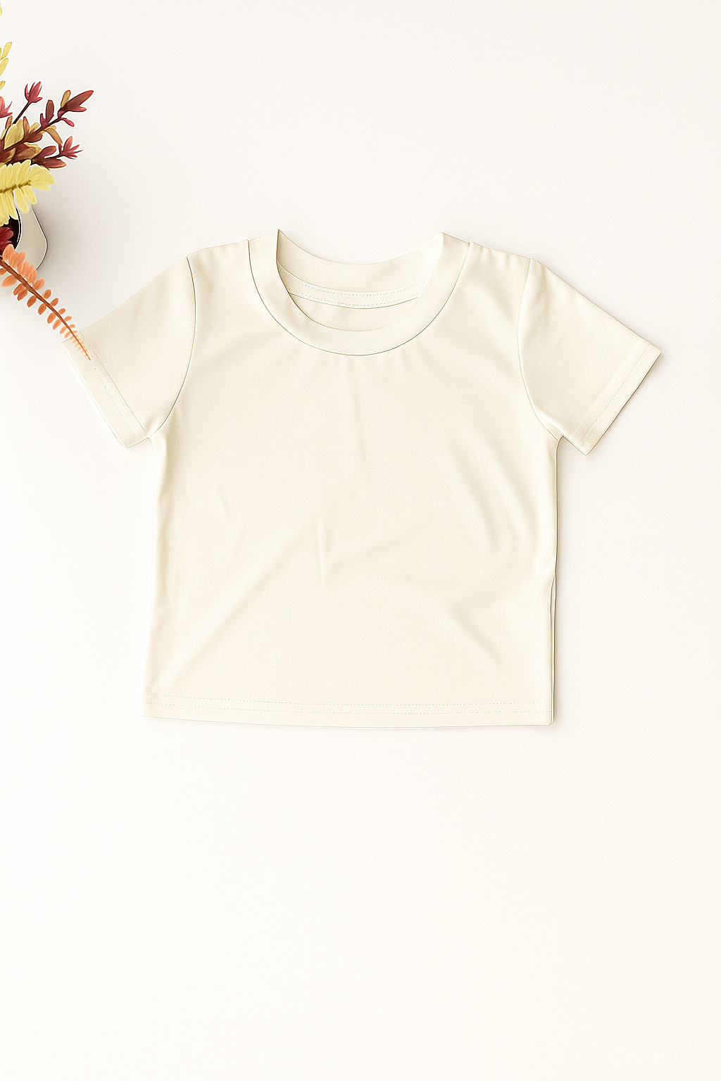 Kids’ 2-Piece Casual Set – Cream T-Shirt & Pink Shorts (Age 4–5 Years)_2