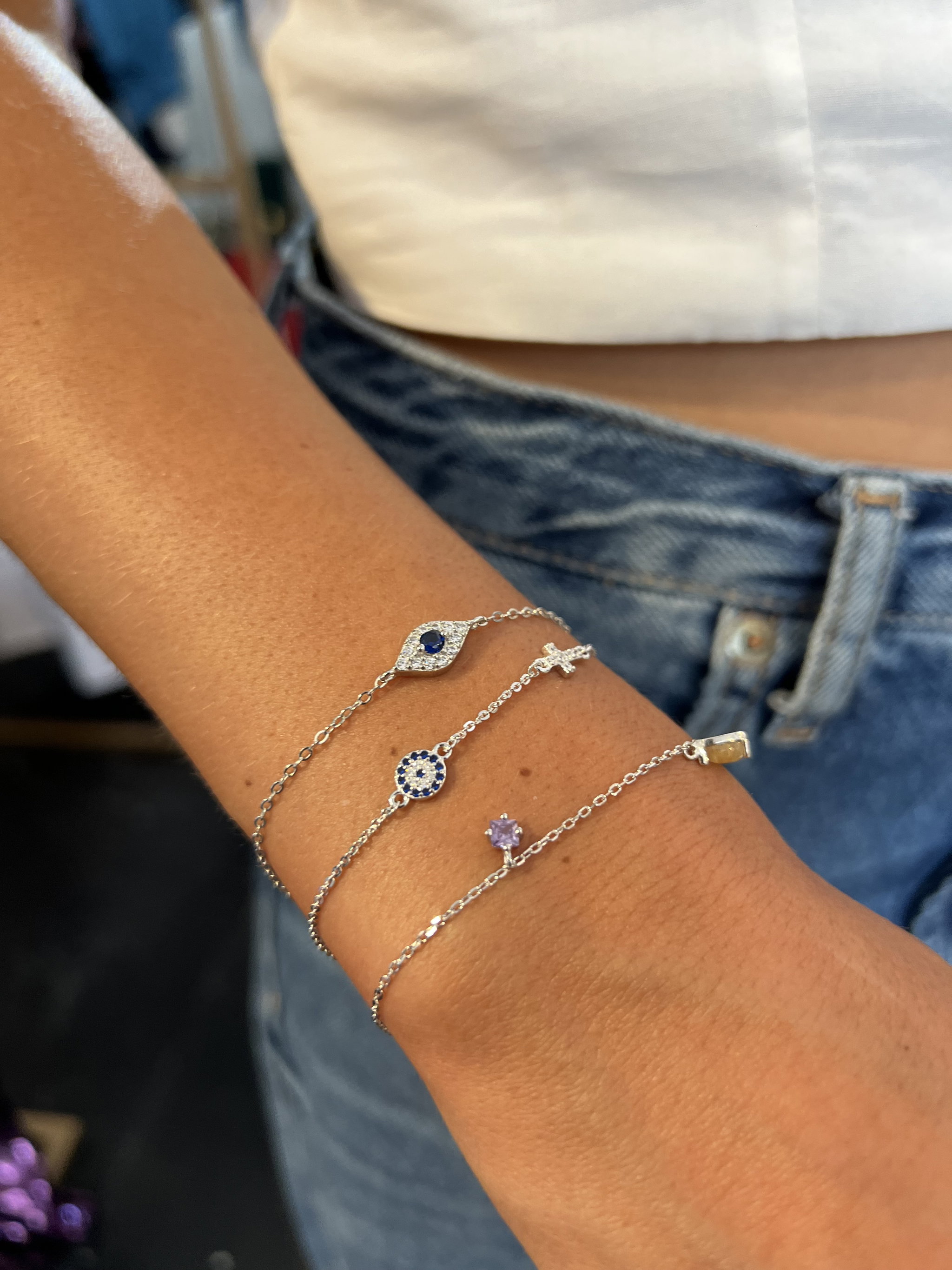 Evil eye cross bracelet _1