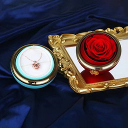 Rotating Eternal Rose Jewelry Box