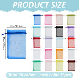 Bolsa de Organza-Paquete de 10 unidades.