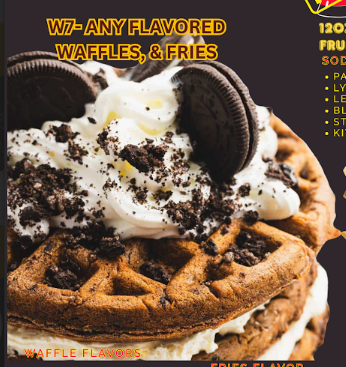 W7 (Any Flavored Waffle & fries) Free 12oz Fruitsoda_0