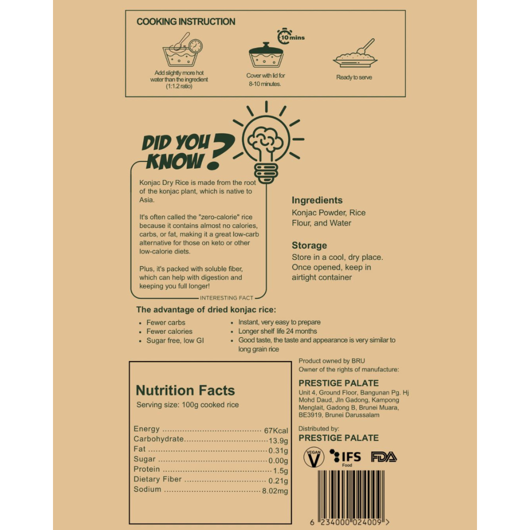 BRU Dry Konjac Rice 500g_3