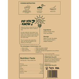BRU Dry Konjac Rice 500g