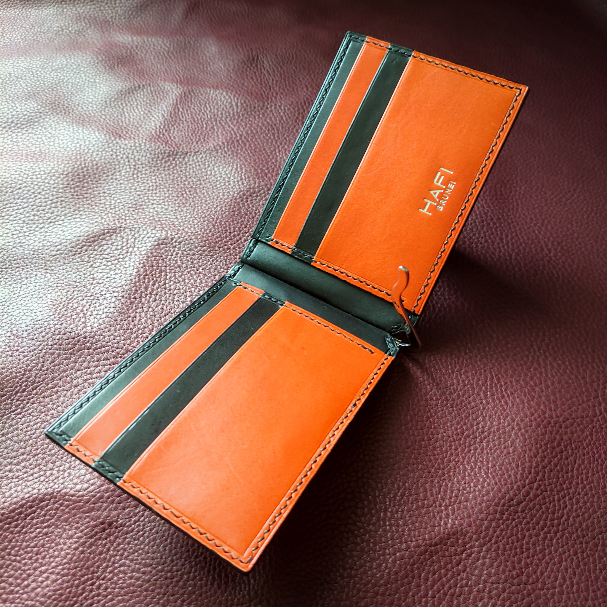 Urban V2 Money Clip Wallet in Black/Orange_0