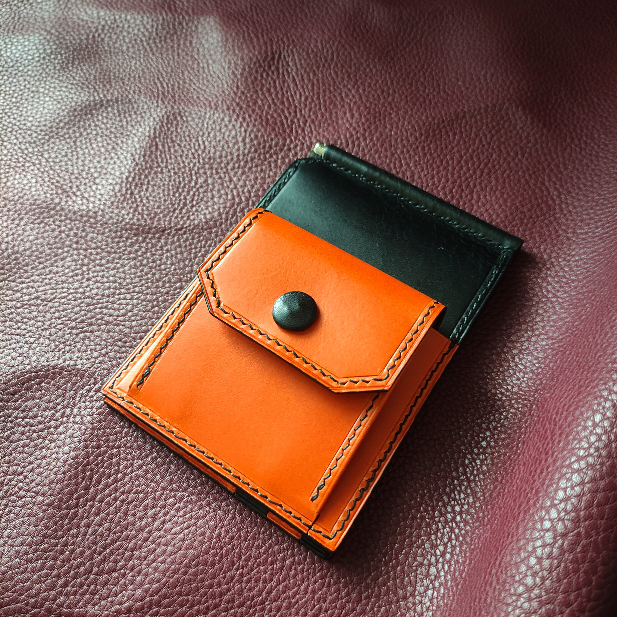 Urban V2 Money Clip Wallet in Black/Orange_1