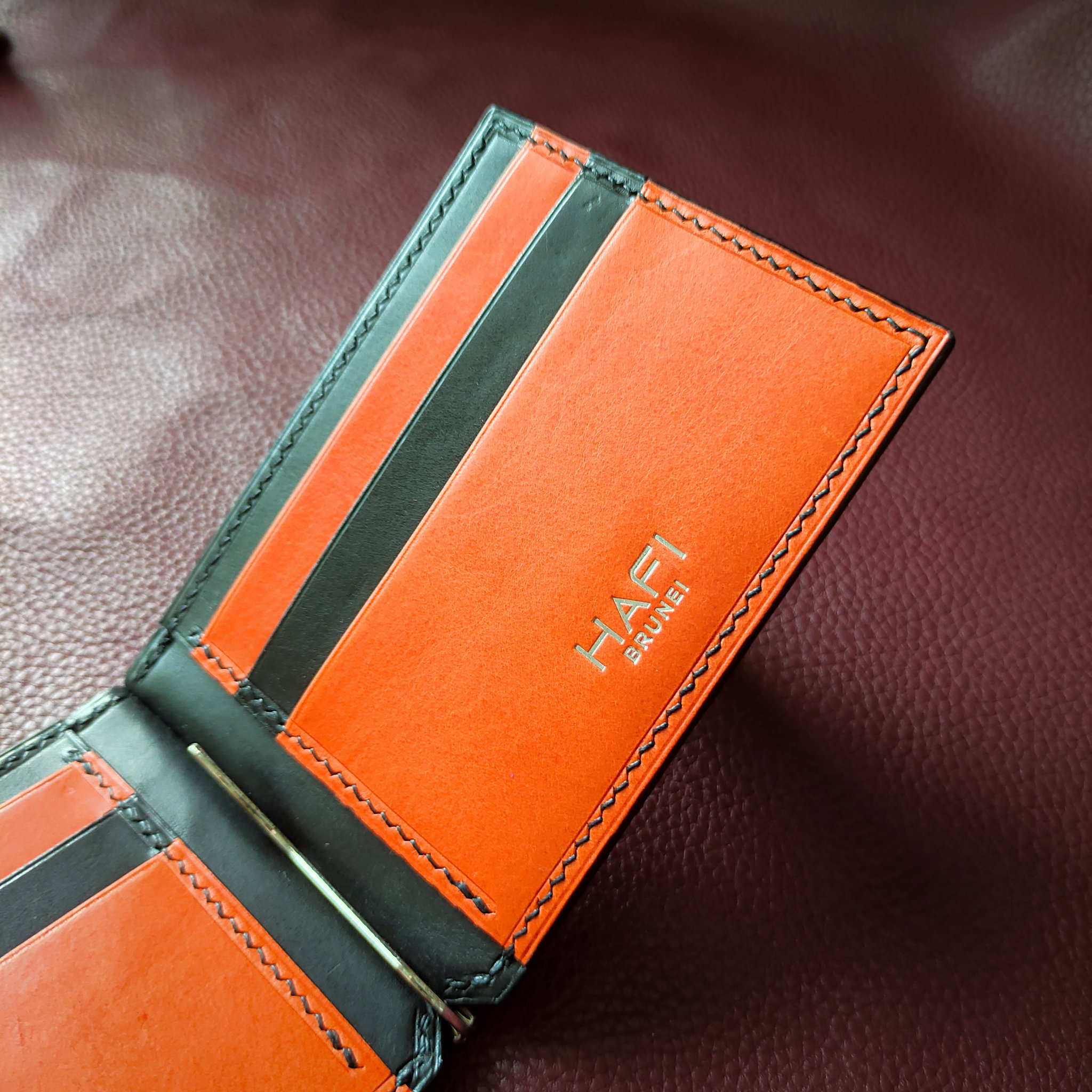 Urban V2 Money Clip Wallet in Black/Orange_3