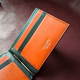 Urban V2 Money Clip Wallet in Black/Orange