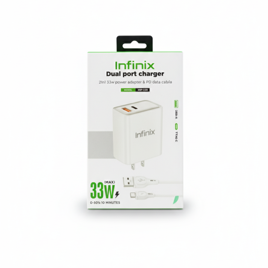 Cargador Infinix | 33W (2 Puertos)