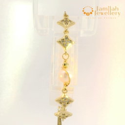 Delicate & Minimalist Pearl Bracelet – 18k Gold Plated Stainless Steel