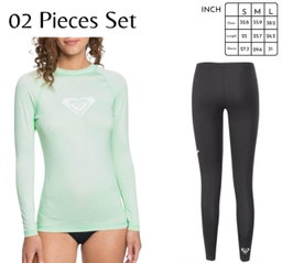 ROXY Women Rash-guard  2pcs Set ( Bottom & Top)