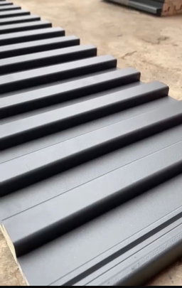 Genteng Alumunium Fluted Roof 0.8mm x L 15cm (efektiff 13.5cm) 