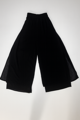 Pantalón negro palazzo con abertura lateral - Size OneSize